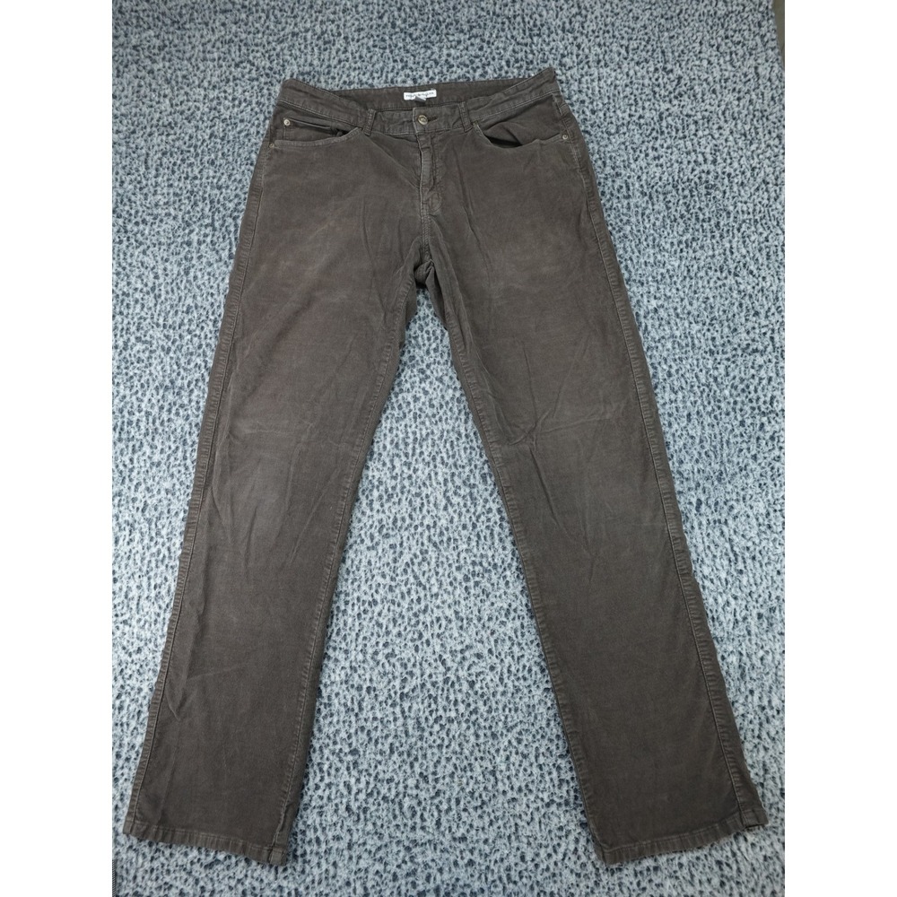 Peter Millar Corduroy Pants Mens 35 Brown Straight Leg 5-Pocket Stretch